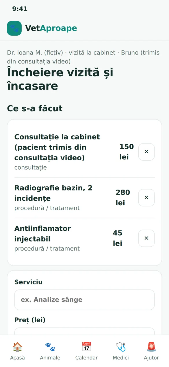 Încasare și transparența costurilor.